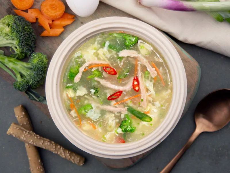 Oriental Chicken & Egg Soup