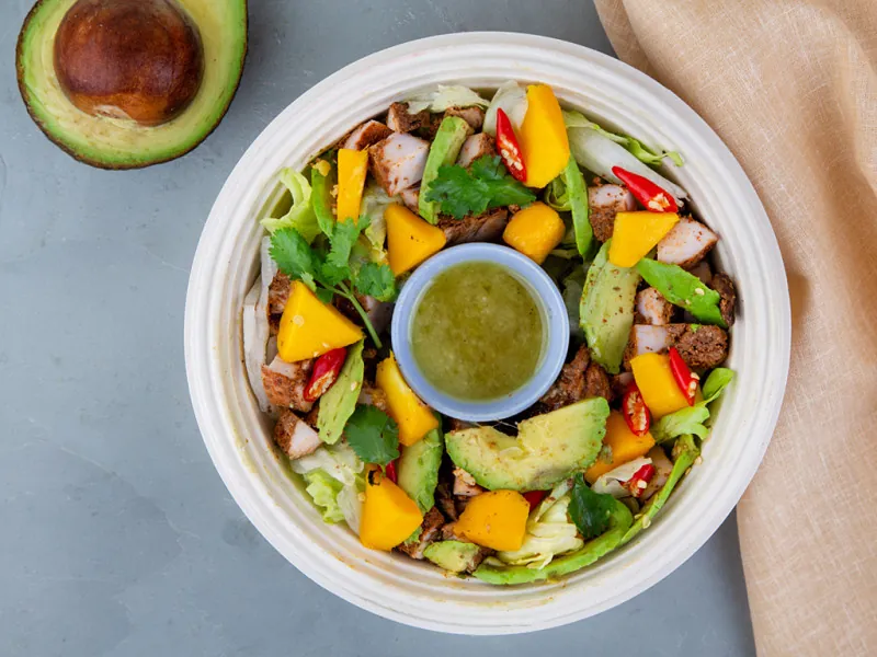Blackened Chicken, Avocado & Mango Salad