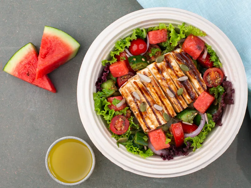 BBQ Grilled Cottage Cheese Salad