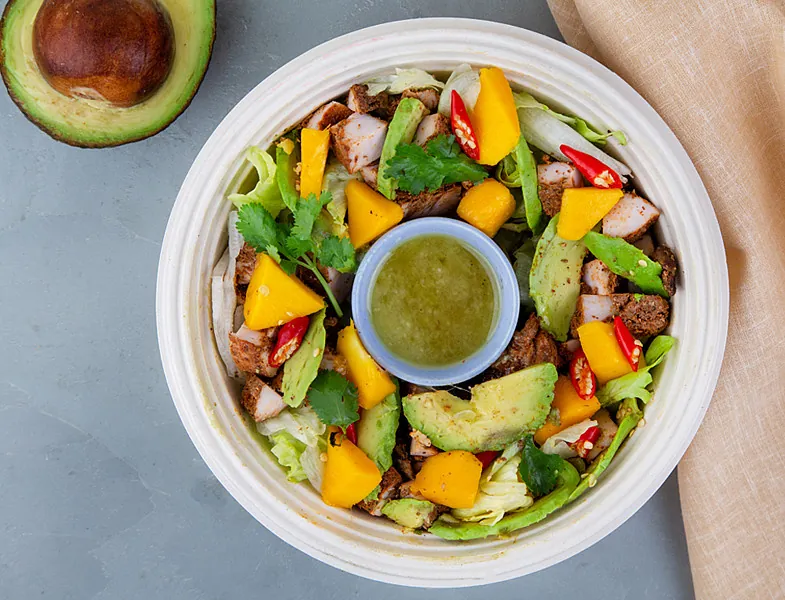 Blackened Chicken, Avocado & Mango Salad