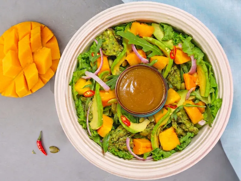 Spicy Mango & Thecha Paneer Salad