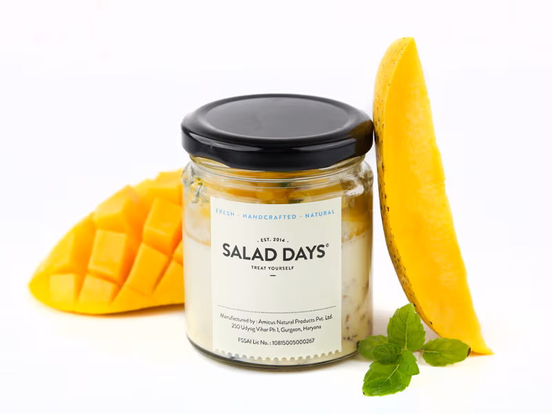 Mango Mint Baked Doi