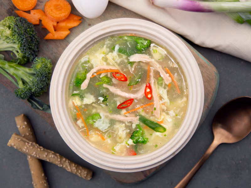 Oriental Chicken & Egg Soup