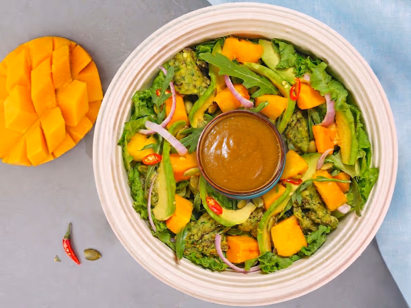 Spicy Mango & Thecha Paneer Salad