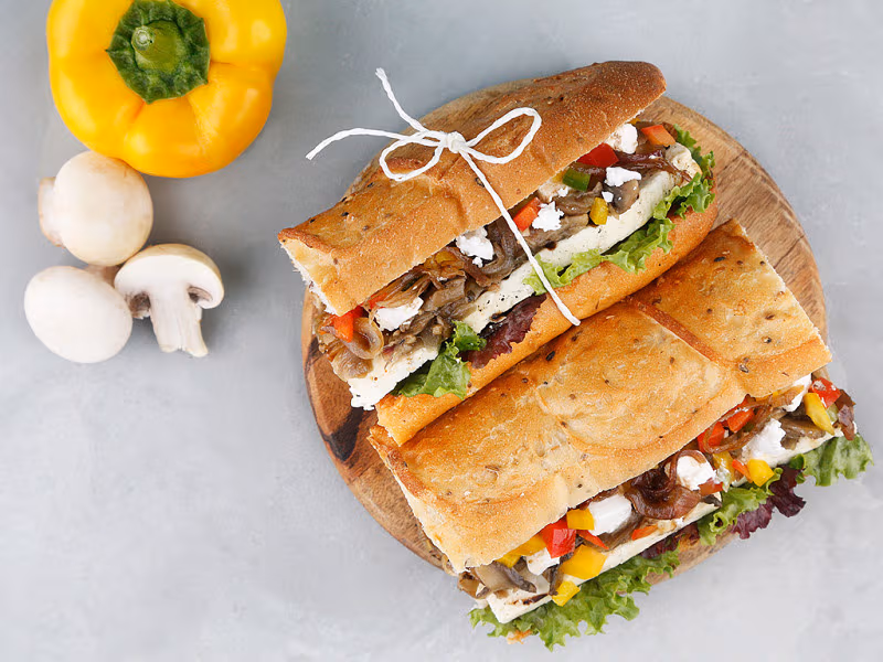 Mushroom & Cottage Cheese Sandwich