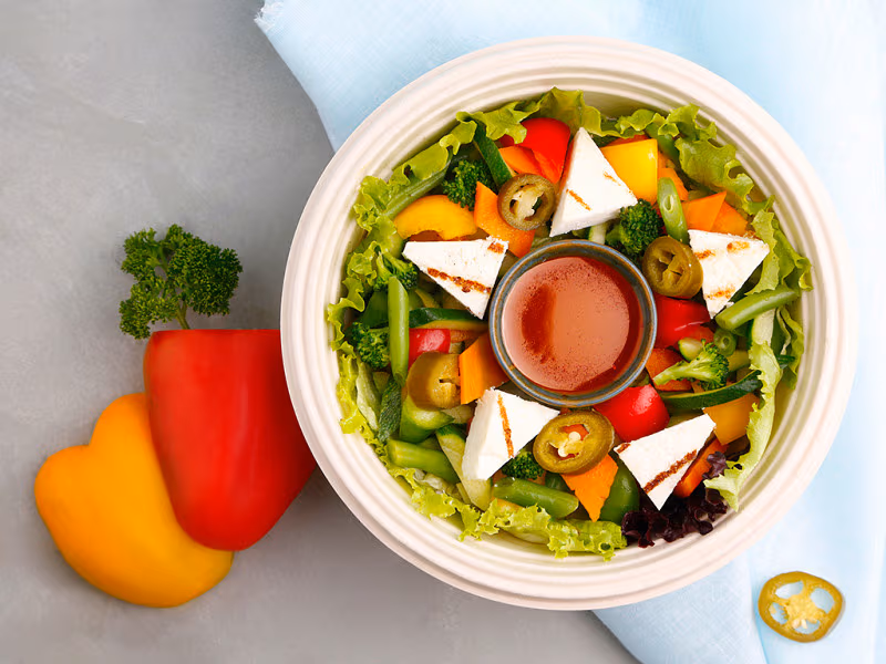 Cottage Cheese & Grilled Veggies Salad