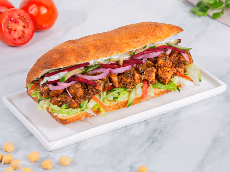 Spiced Chicken & Pickled Veggies Sandwich