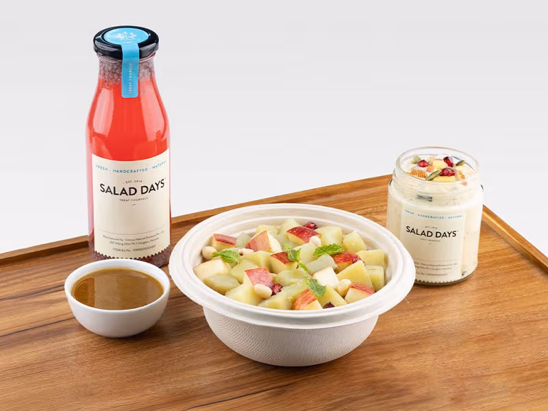 Sweet Potato & Apple Salad + Watermelon Juice + Mango Parfait Combo